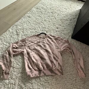 Good American Pink Tie-Dye Crewneck Sweatshirt